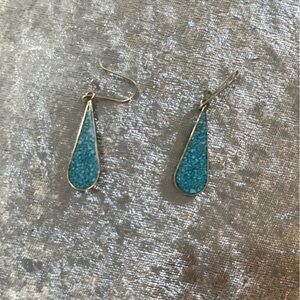 Elegant Vintage Teardrop Turquoise Earrings